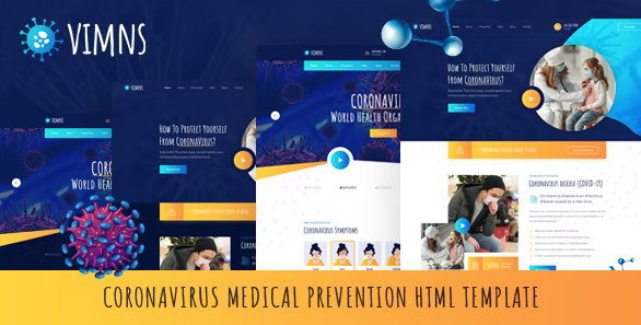 Vimns - Coronavirus Medical Prevention HTML Template