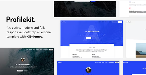 Profilekit - Bootstrap Portfolio Template