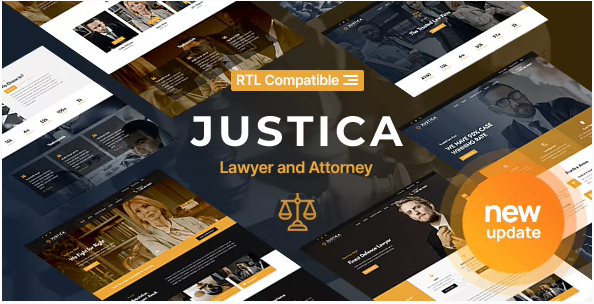 Justica - Lawyer, Attorney and Law Firms Website Template