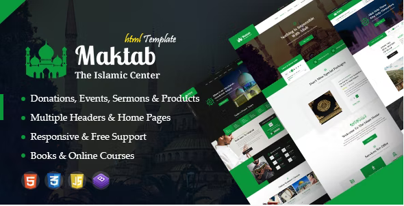 Maktab - Islamic Institute Responsive HTML Template