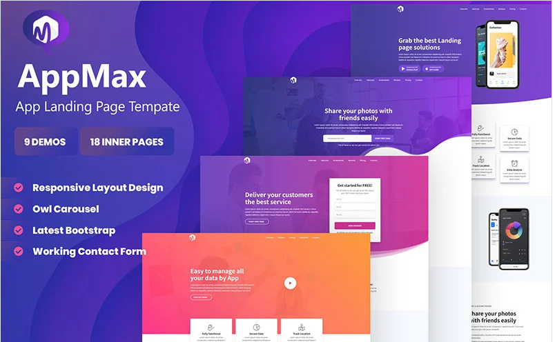 Product Image - Appmax – App Landing WordPress Theme