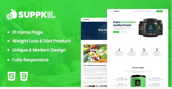 Suppke - Health Supplement Landing Page