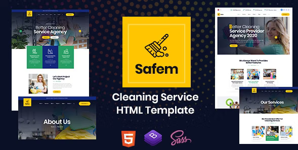 Safem - HTML Template for Cleaning Service