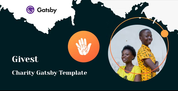 Givest - Non Profit Organization Website Template on React Gatsby