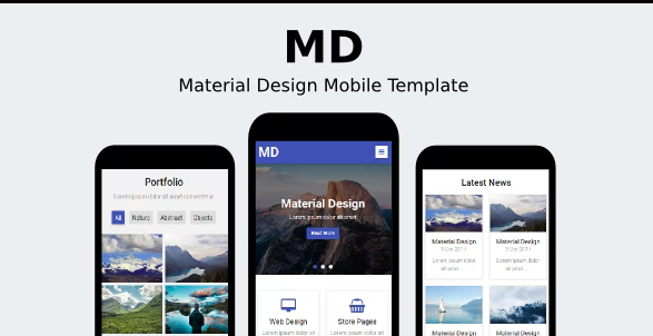 MD - Material Design Mobile Template