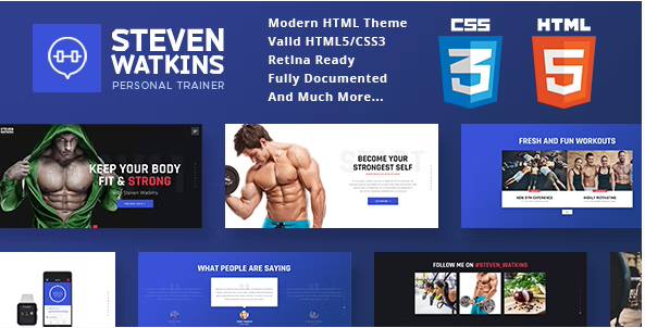 Personal Gym Trainer & Nutrition Coach Site Template