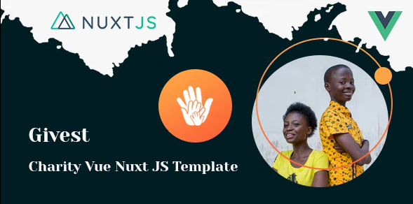 Givest - Donation Website Template using VueJS Nuxt JS