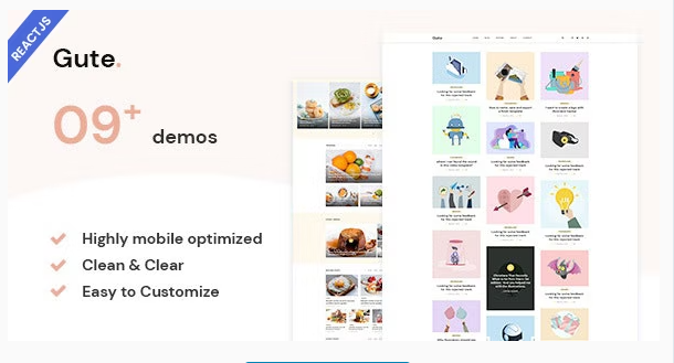 Gute - React NextJS Minimalist Blog Template