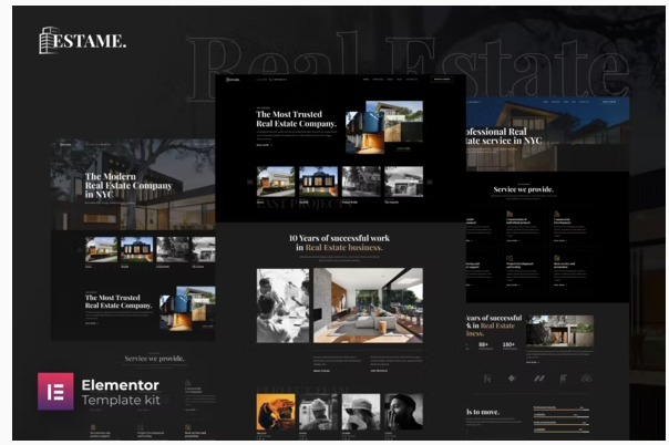 Product Image - Estame – Real Estate Elementor Template Kit