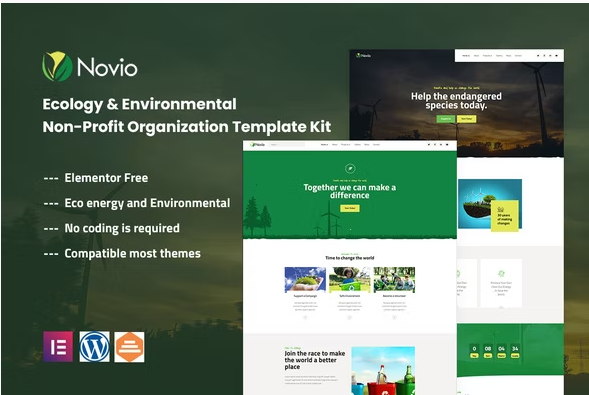 Novio - Ecology & Environmental Non-Profit Organization Template Kit