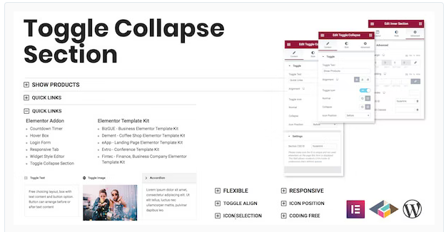 Toggle Collapse Section Elementor Addon