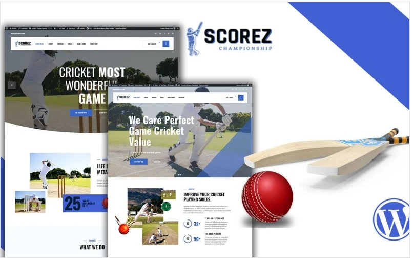 Product Image - Scorez Cricket WordPress Theme