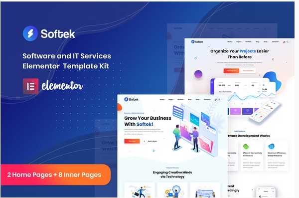 Product Image - Softek – Software IT Solutions Elementor Template Kit