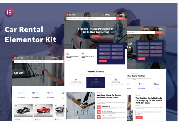 Kareta - Car Rental Services Elementor Template Kit