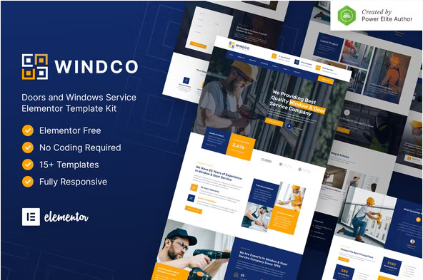 Product Image - Windco – Doors & Windows Service Elementor Template Kit