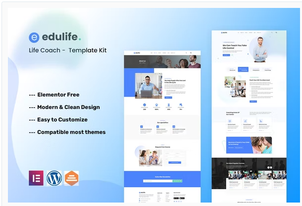 Product Image - EduLife – Life Coach Elementor Template Kit