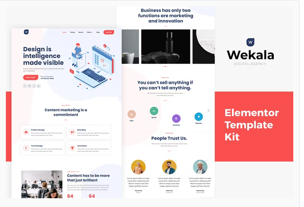 Product Image - Wekala – Agency Elementor Template Kit