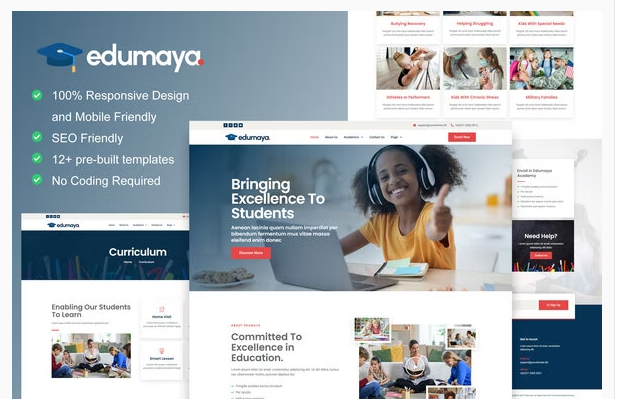 Edumaya - Homeschool Elementor Template Kit