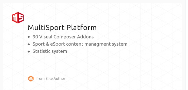 MSP - MultiSport & eSport WordPress plugin with 90 Visual Composer addons
