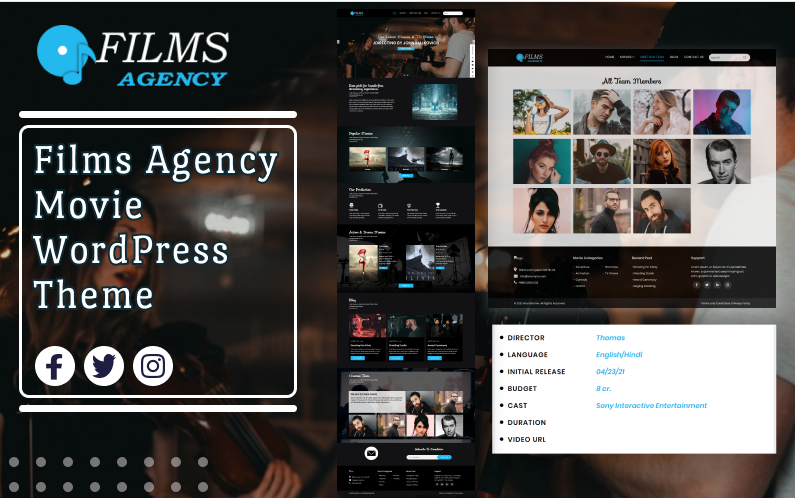 Films Agency Movie WordPress Theme