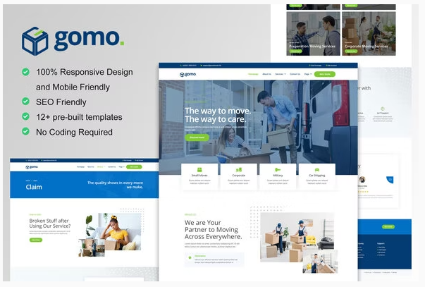 Gomo - Moving Company Elementor Template Kit
