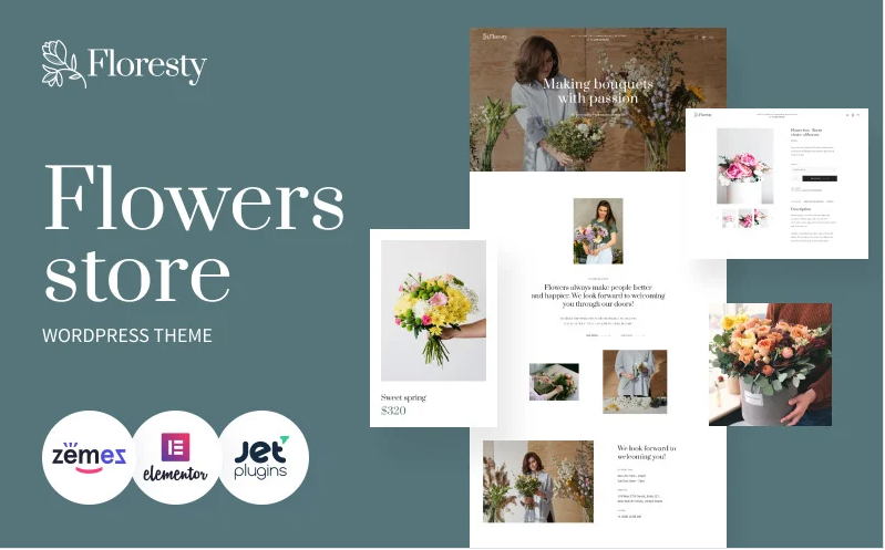 Product Image - Floresty – Flower Boutique and Florist WordPress Theme