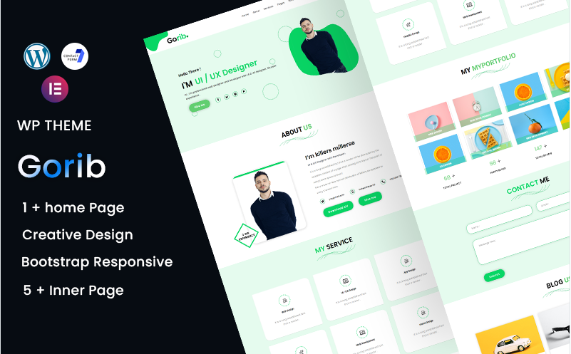 Gorib - Elementor Portfolio Wordpress Theme
