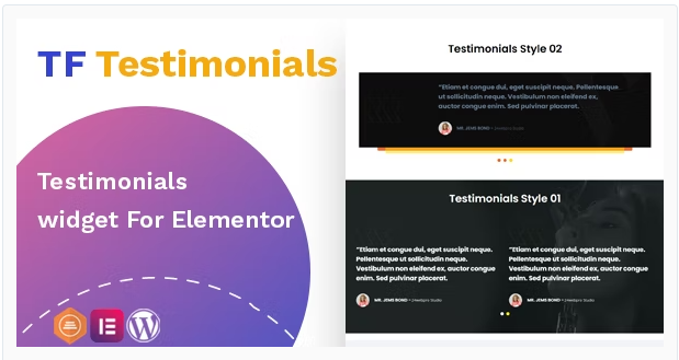 Testimonials widget For Elementor