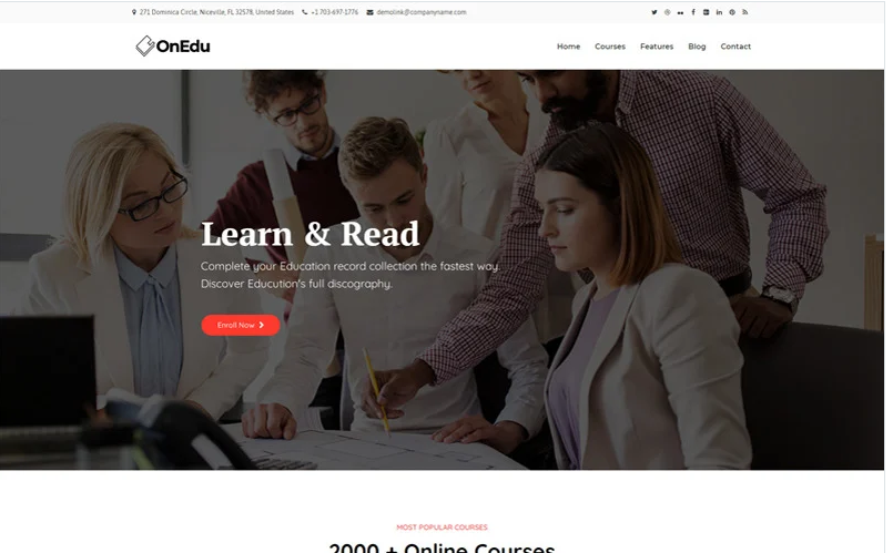Onedu - Education Courses LMS WordPress Theme