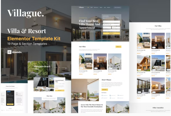Product Image - Villague – Private Villa & Resort elementor Template Kit