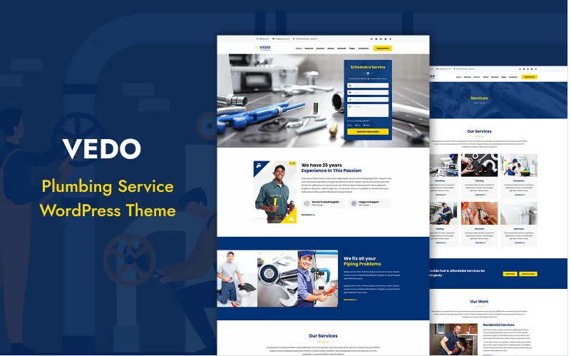 Vedo - Plumbing WordPress Theme
