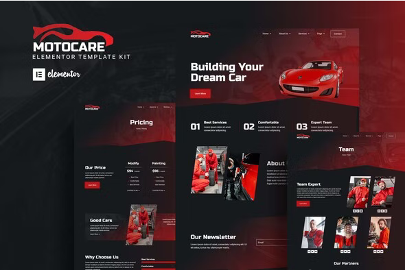Product Image - Motocare – Automotive Elementor Template Kit