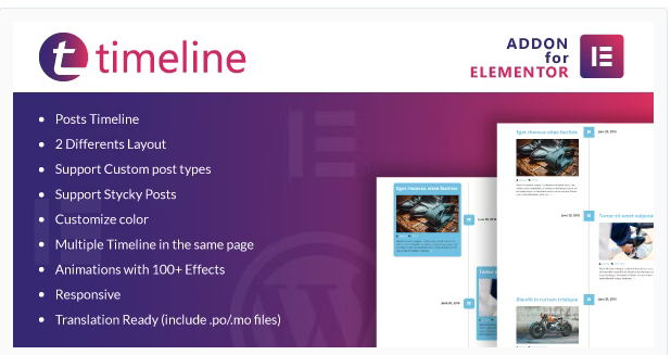 Product Image - Timeline for Elementor WordPress Plugin 1.0.4