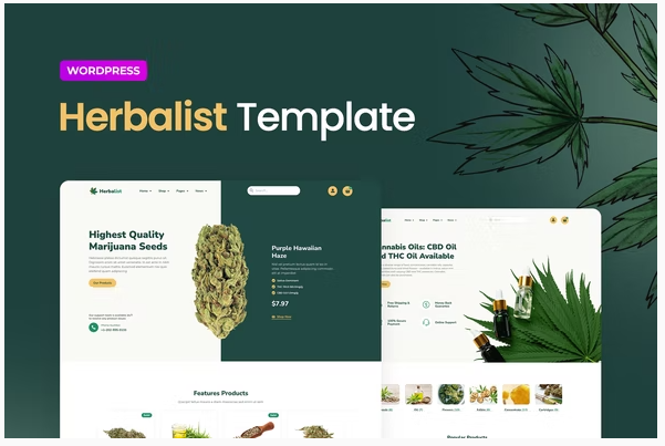 Product Image - Herbalist – Medical Marijuana Store Elementor Template Kit