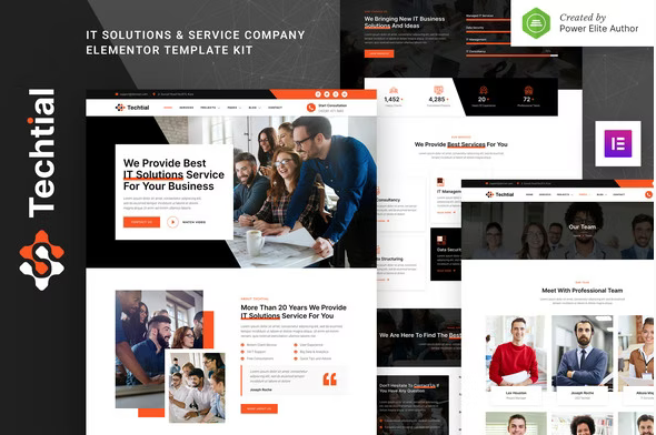 Product Image - Techtial – IT Solutions & Services Company Elementor Template Kit
