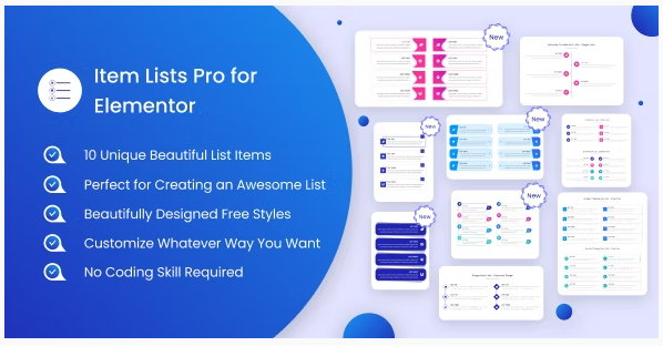 Item Lists Pro for Elementor