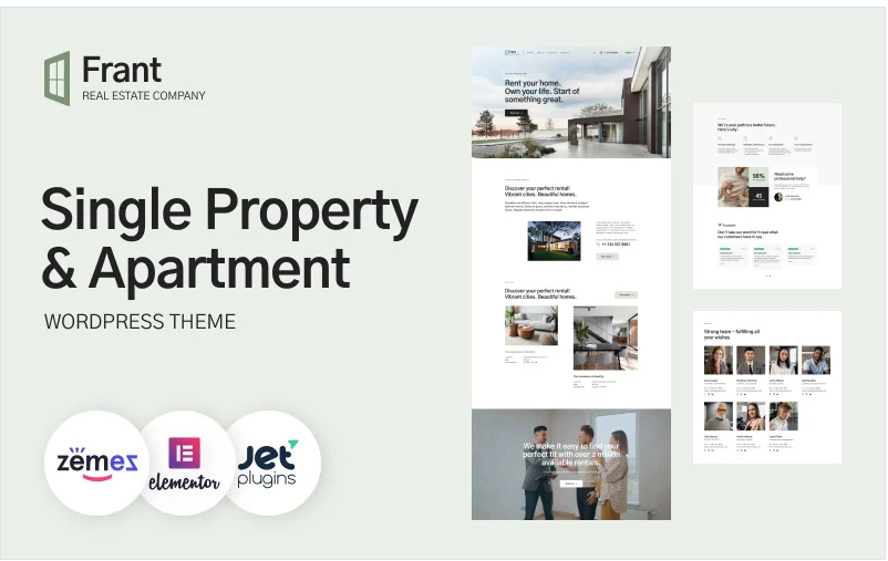 Frant - Single Property & Apartment WordPress Theme buildwall