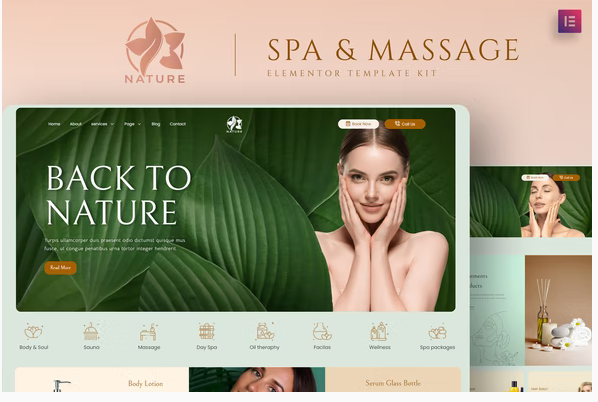 Product Image - Nature – Spa & Massage Elementor Template Kit