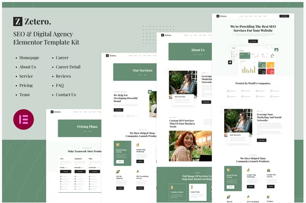 Zetero | SEO & Digital Agency Elementor Template Kit