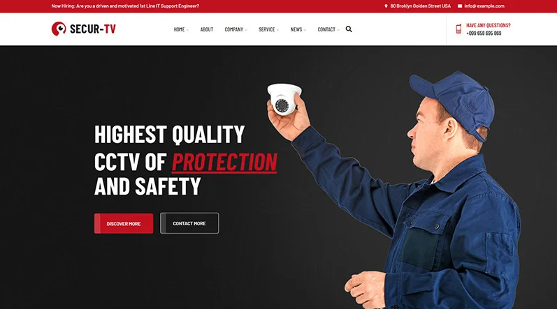 Securtv - CCTV and Security WordPress Theme