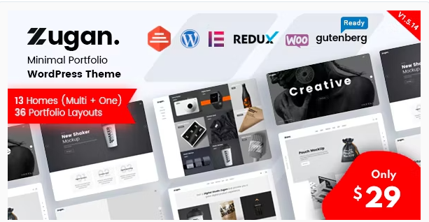 Product Image - Zugan – Minimal Portfolio WordPress Theme