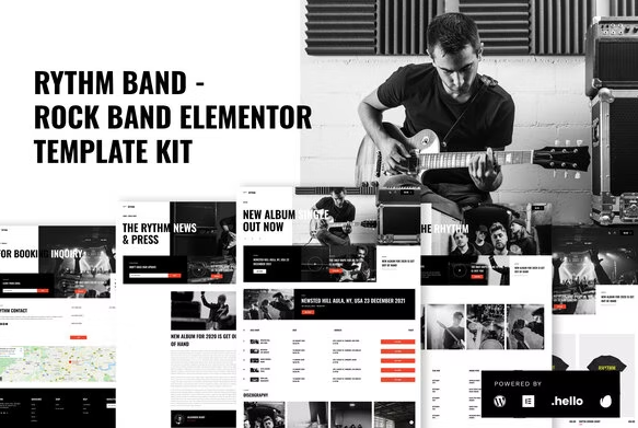 Rythm - Rock Band Elementor Template Kit