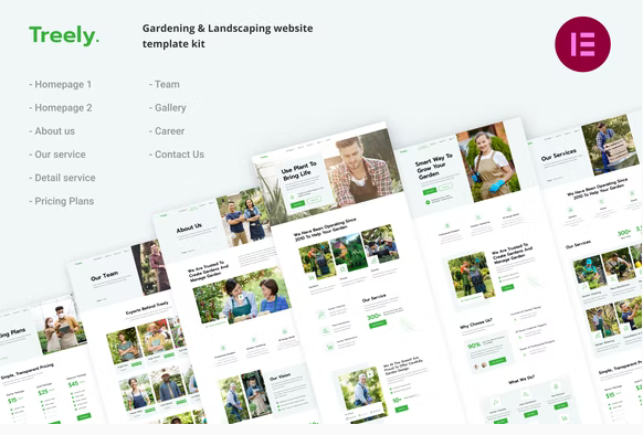 Treely | Landscape & Gardening Elementor Template Kit