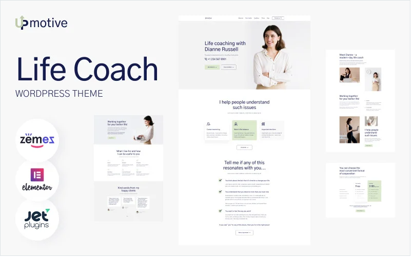 UpMotive - Life Coach WordPress Theme