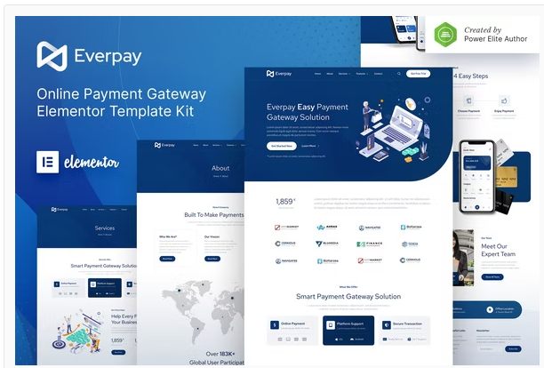 Product Image - Everpay – Online Payment Gateway & Fintech Elementor Template Kit