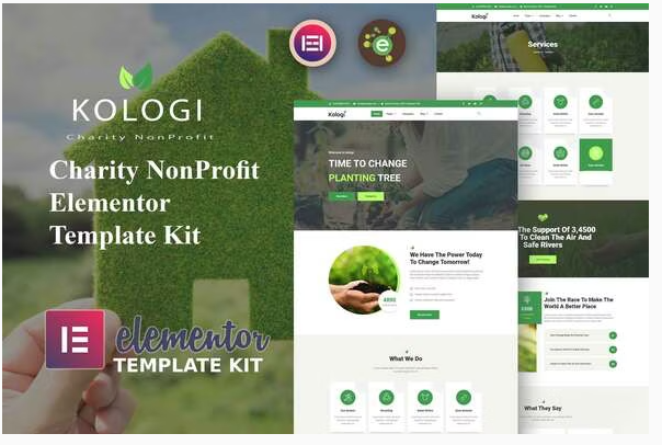 Product Image - Kologi – Charity NonProfit Elementor Template Kit