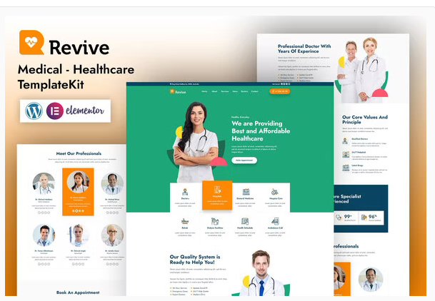 Product Image - Revive – Medical Elementor Template Kit