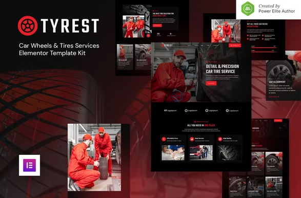 Product Image - Tyrest – Car Tire & Wheel Service Elementor Template Kit