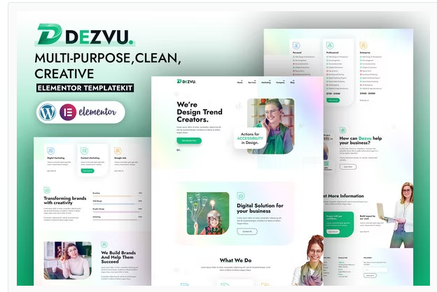 DezVu – Creative Agency Elementor Template Kit