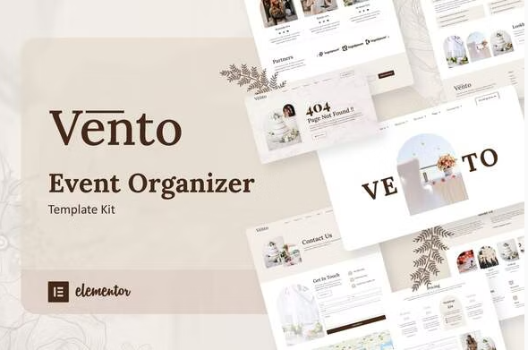 Vento - Event Organizer Elementor Template Kit